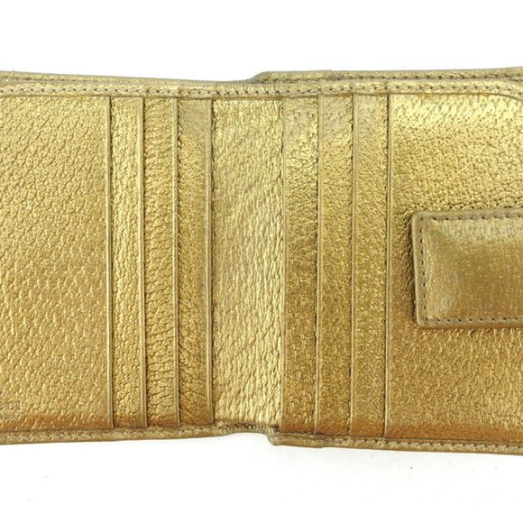 Gucci W hook purse GG pattern beige canvas �~ leather Auth used T16916 - Picture 6 of 8